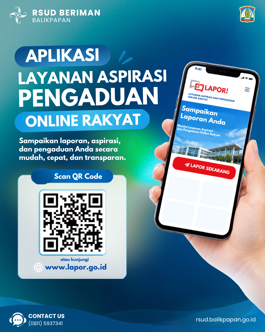 PENGUMUMAN LAYANAN ASPIRASI DAN PENGADUAN ONLINE MELALUI SP4N-LAPOR!